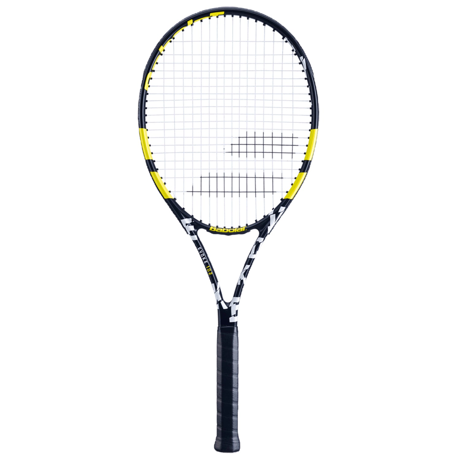 Babolat Evoke 102 Strung Tennis Racquet (270 +/-10 Grams) - Black/Yellow - Best Price online Prokicksports.com