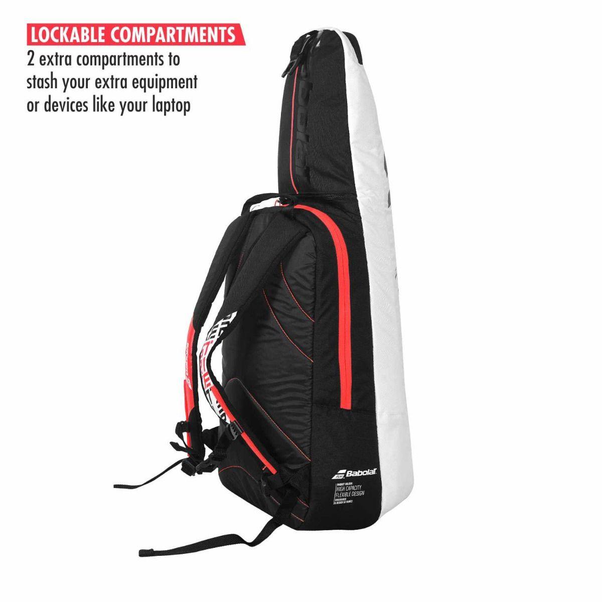 Babolat Pure Strike Tennis Backpack - White/Red - Best Price online Prokicksports.com