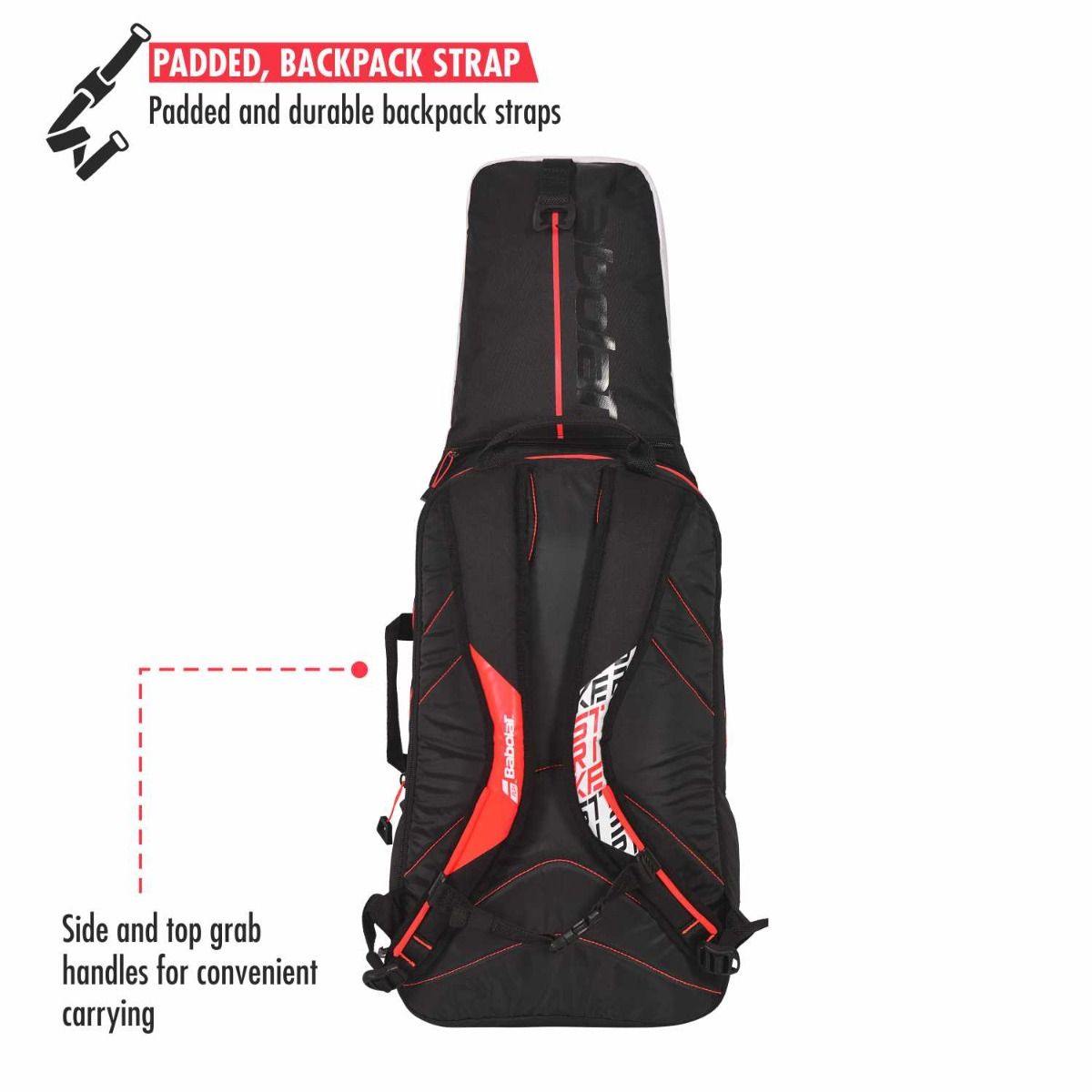 Babolat Pure Strike Tennis Backpack - White/Red - Best Price online Prokicksports.com