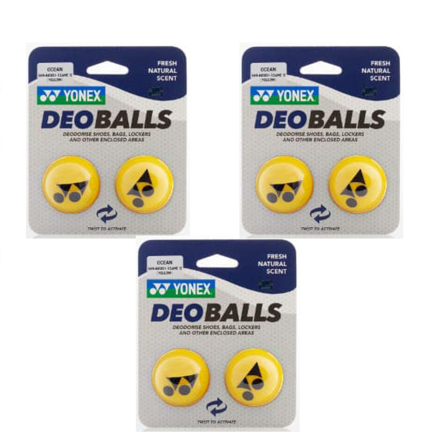 Yonex SVR-DEOB1-124MO-S Freshner Deo Balls , Yellow -(Pack of 6 Balls) - Best Price online Prokicksports.com