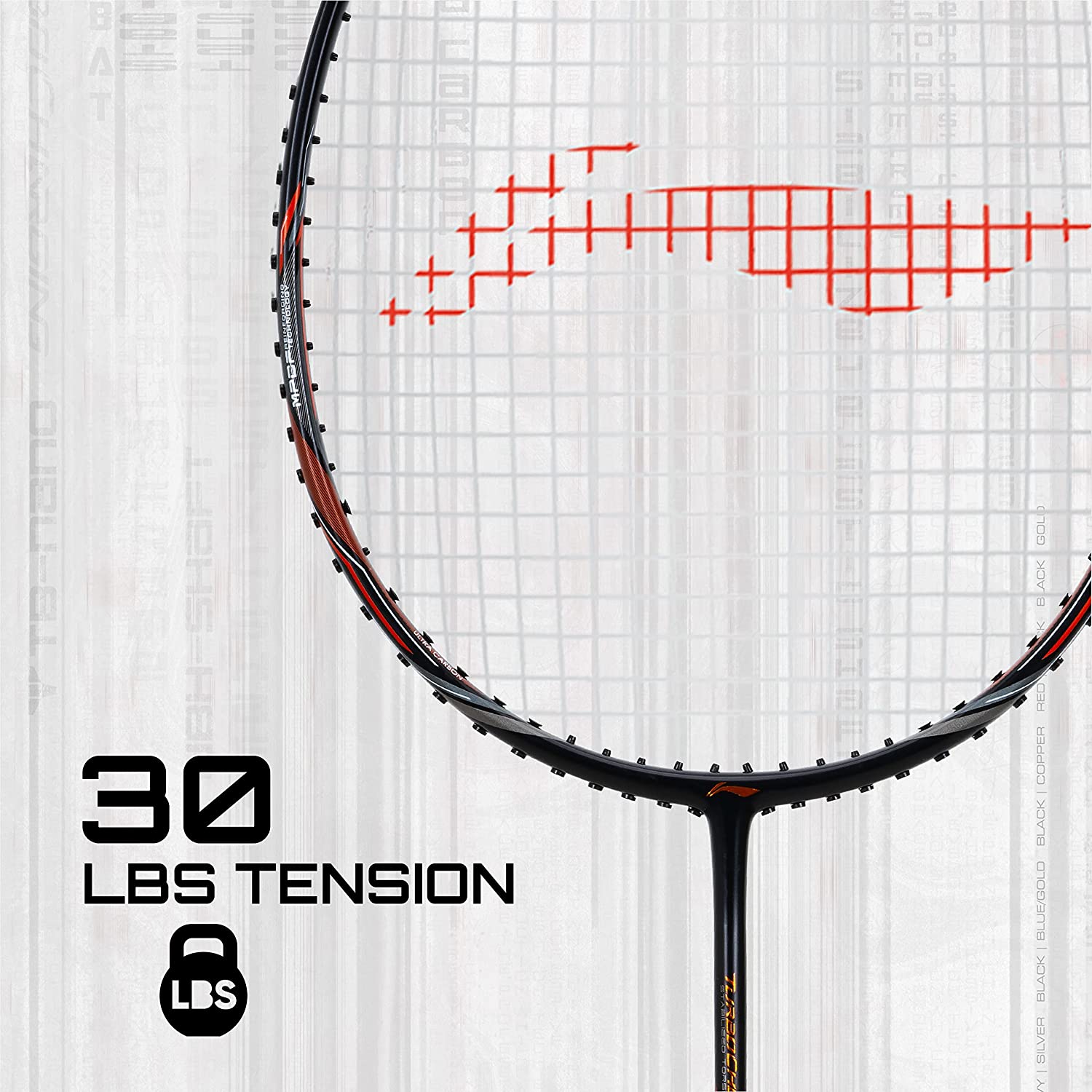 Li-Ning Turbo Charging Z Combat Badminton Racquet -Black/Copper - Best Price online Prokicksports.com