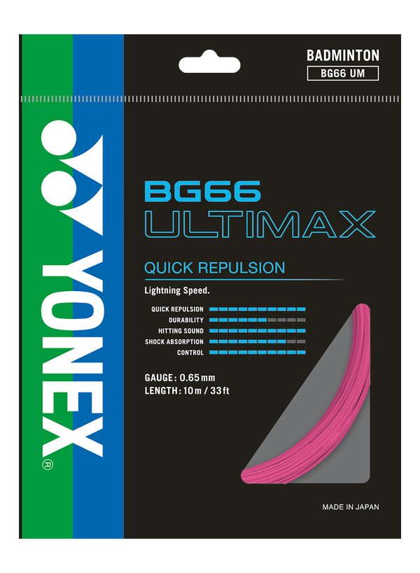 Yonex BG 66 Ultimax Badminton Strings, 0.65mm - Best Price online Prokicksports.com