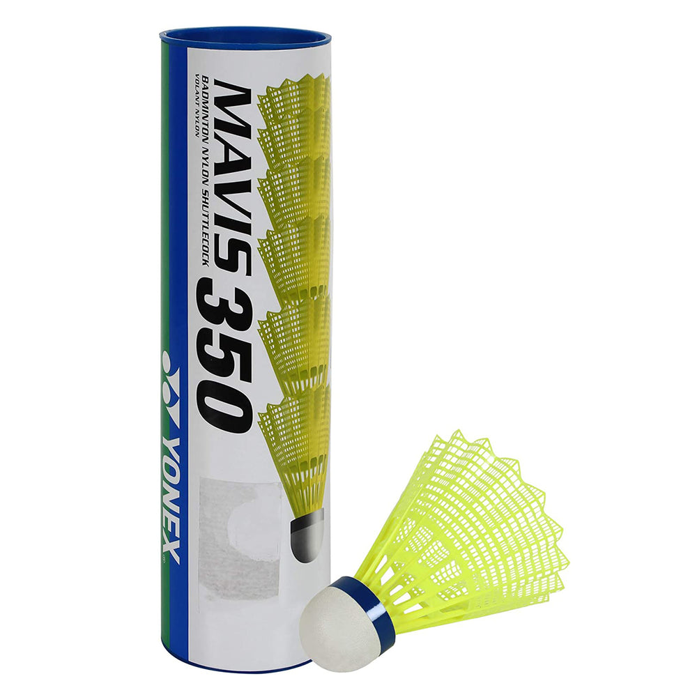 Yonex Mavis 350 Nylon Badminton Shuttlecock Blue Cap - 1 Can (Yellow) - Best Price online Prokicksports.com