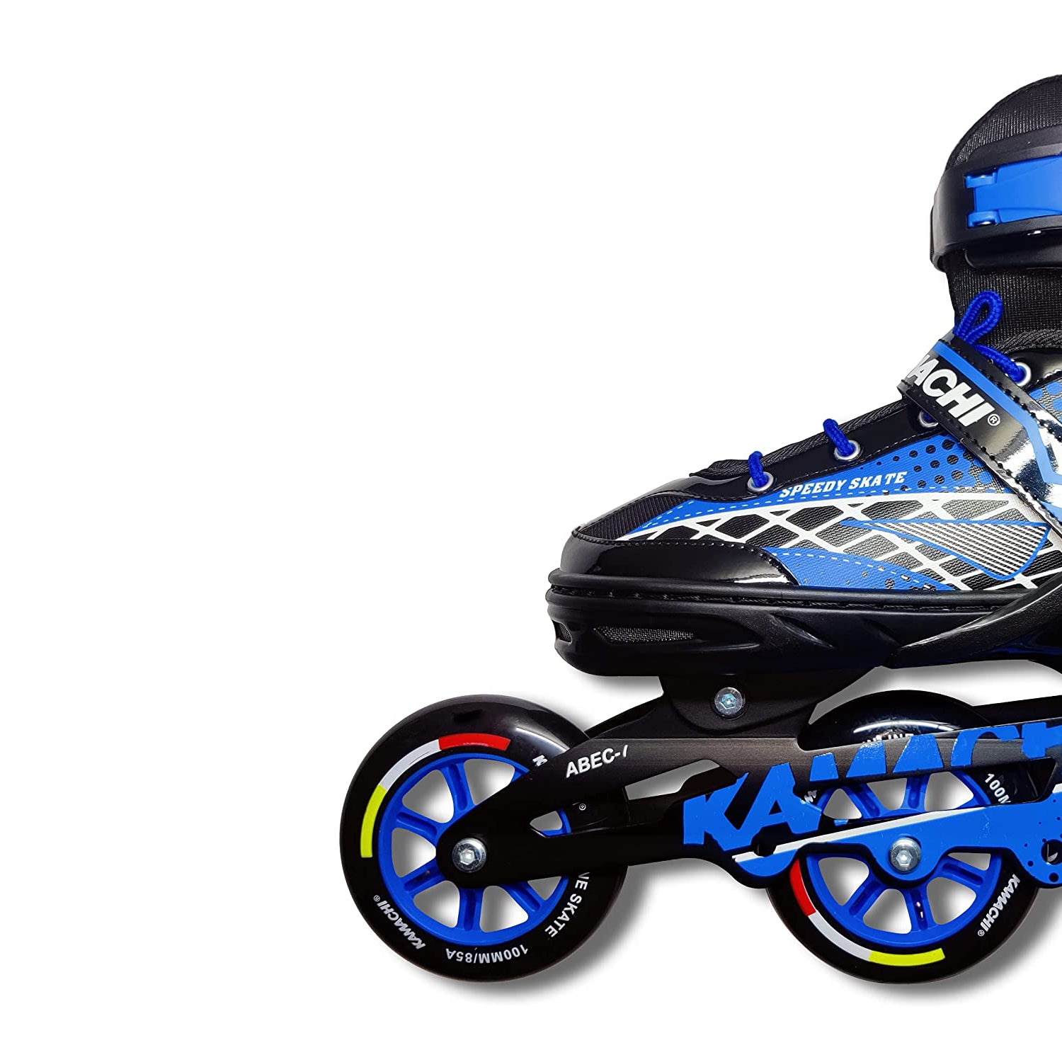 Kamachi K-100 Aluminium Alloy 100MM Adjustable Inline Skate (100 mm wheels) - Best Price online Prokicksports.com