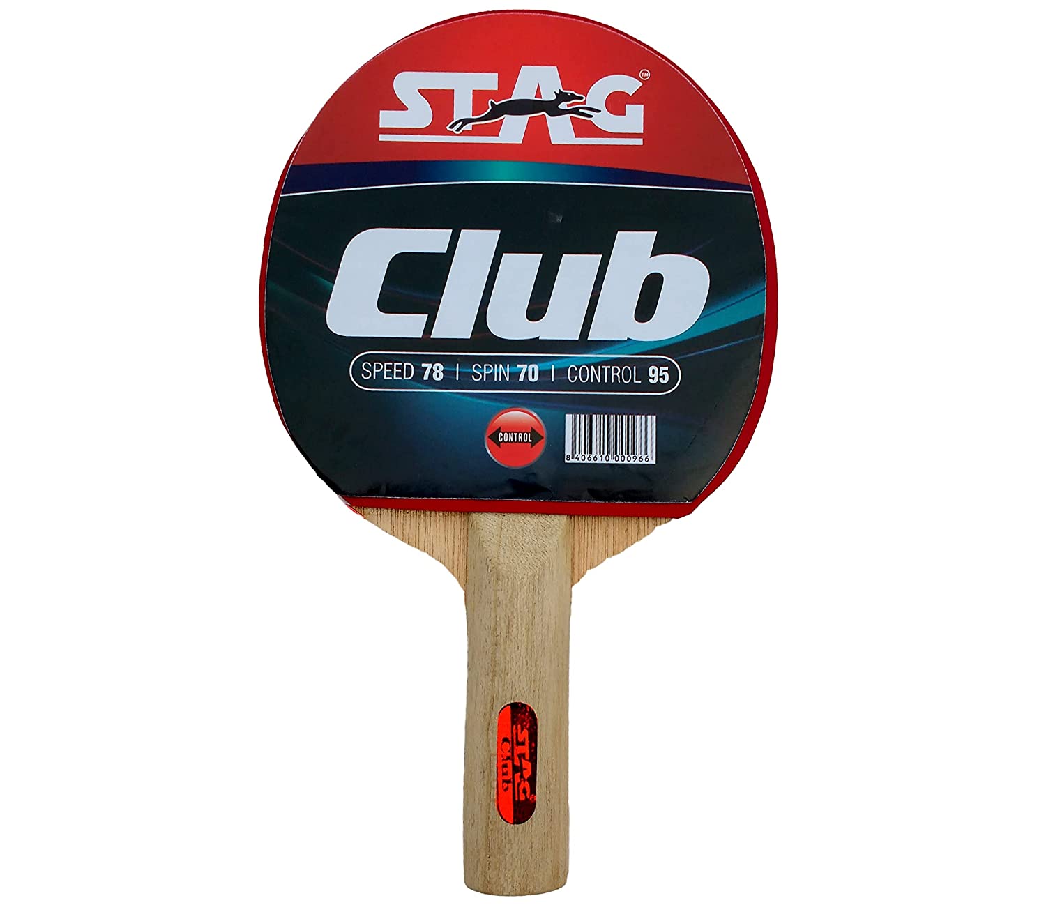 Stag Club Table Tennis Racket, Red/Black – Prokicksports