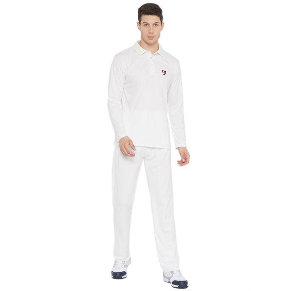 SG Club Full Sleeves Cricket Combo for Juniors, White