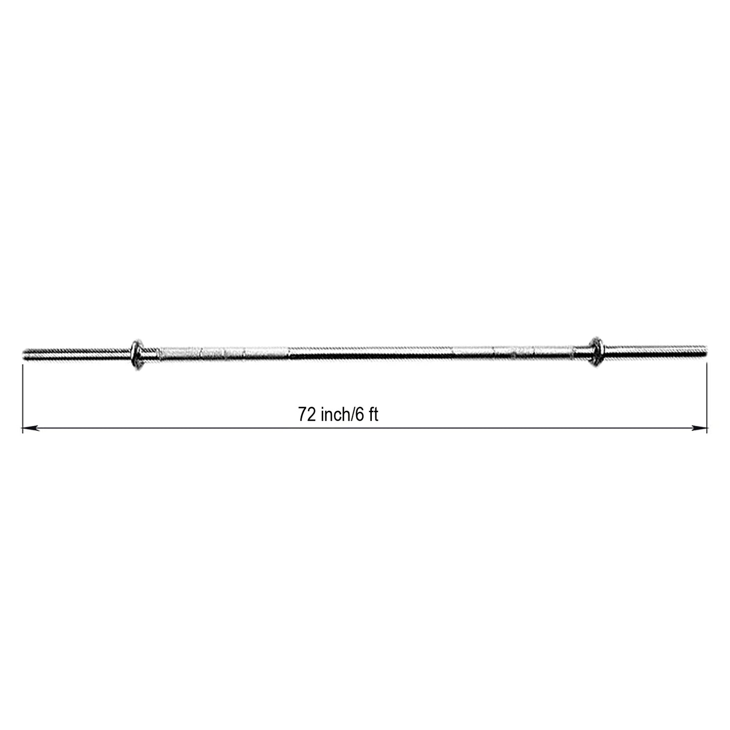 Prokick 6 ft (72 inch) Straight Bar Bell Rod - Best Price online Prokicksports.com