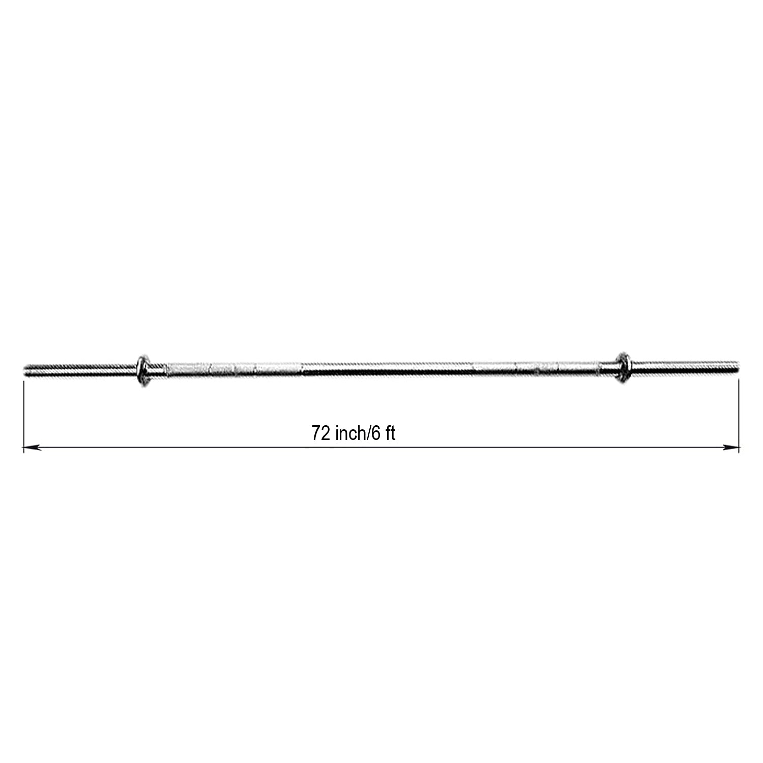 Prokick 6 ft (72 inch) Straight Bar Bell Rod - Best Price online Prokicksports.com