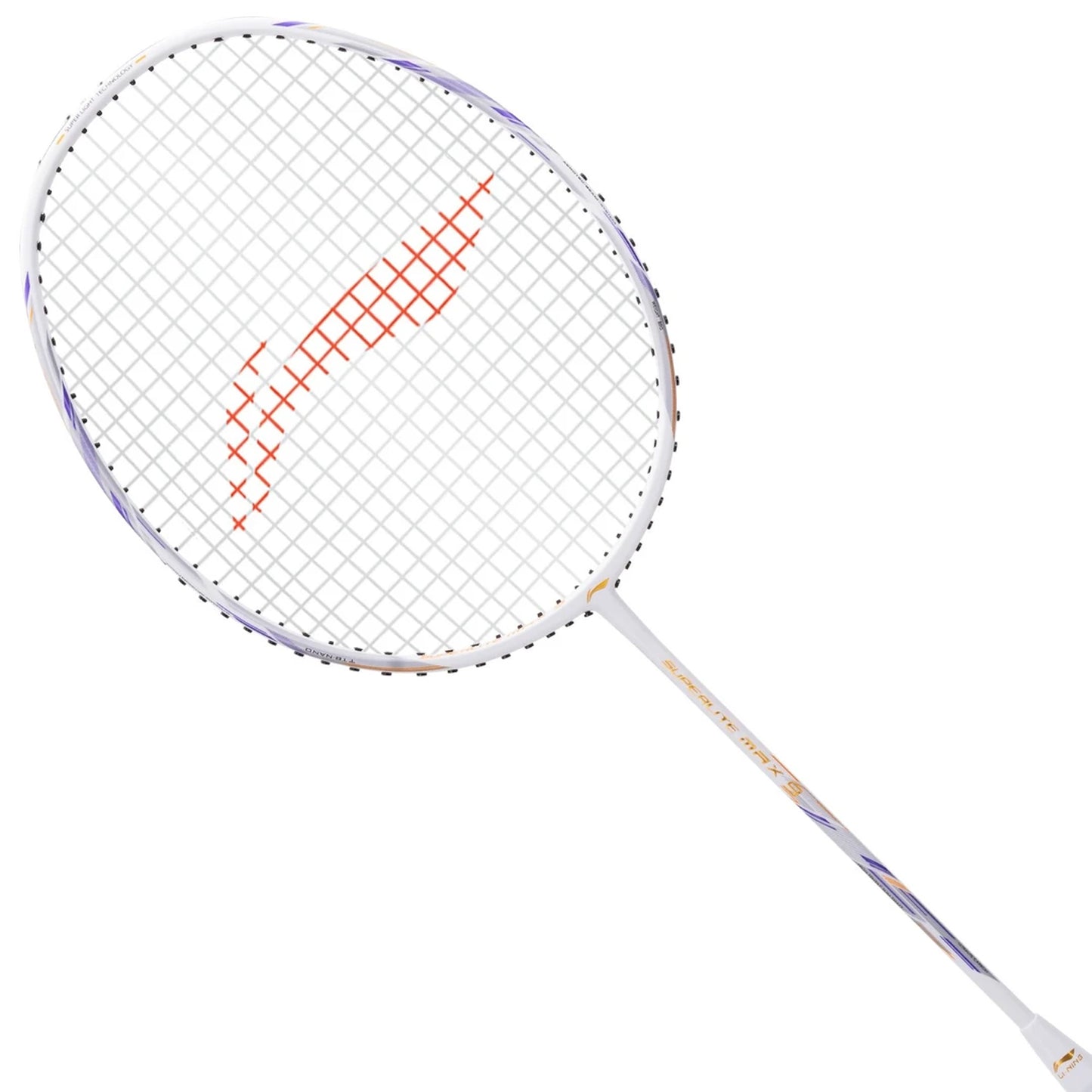 Li-Ning G-Force Superlite Max 9 Strung Badminton Racquet, White/Purple - Best Price online Prokicksports.com
