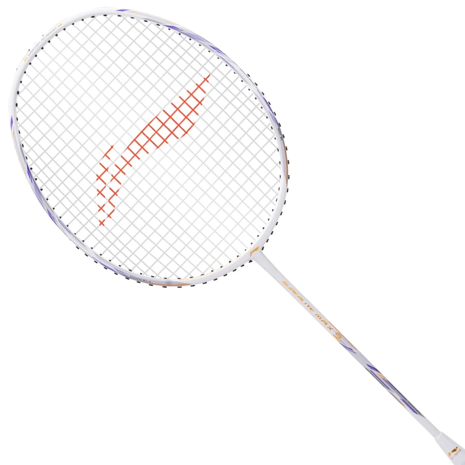 Li-Ning G-Force Superlite Max 9 Strung Badminton Racquet, White/Purple - Best Price online Prokicksports.com