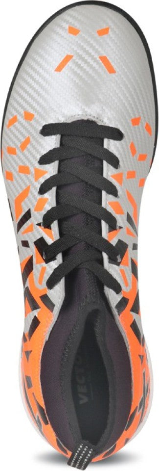Vector X Flame Indoor Football Shoes (Silver-Orange) - Best Price online Prokicksports.com