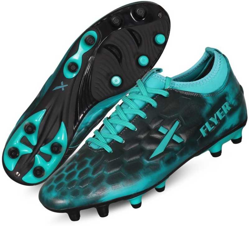 Vector X Flyer Football Shoes, Adult (Black/Sea Green) - Best Price online Prokicksports.com
