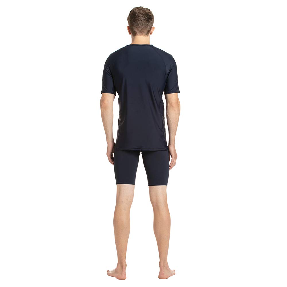 Speedo Short Sleeve Sun Top for Male (Color: True Navy/Pool) - Best Price online Prokicksports.com