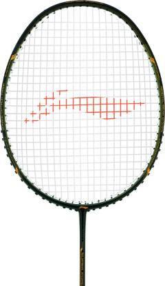 Li-Ning Super Force 87 Plus strung Badminton Racquet with Full Cover Graphite Black/Orange - Best Price online Prokicksports.com