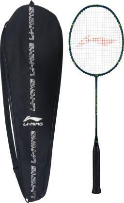 Li-Ning Super Force 87 Plus strung Badminton Racquet with Full Cover Graphite Navy/Lime - Best Price online Prokicksports.com