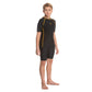 Speedo Short Sleeve Sun Top For Boys (Color: Black/Mango) - Best Price online Prokicksports.com