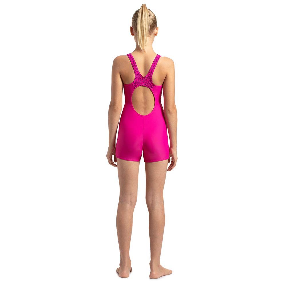 Speedo Boomstar Splice Legsuit for Girls (Color: Electric Pink/True Navy) - Best Price online Prokicksports.com