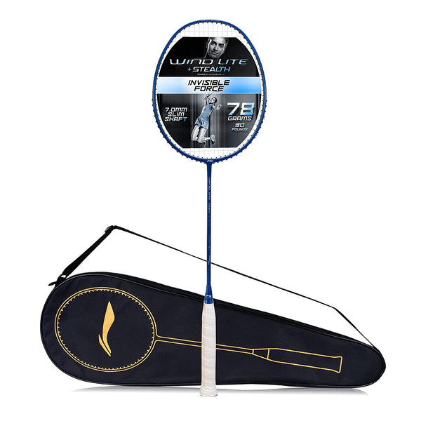 Li-Ning Wind Lite Stealth Strung Badminton Racket - 78 Grams