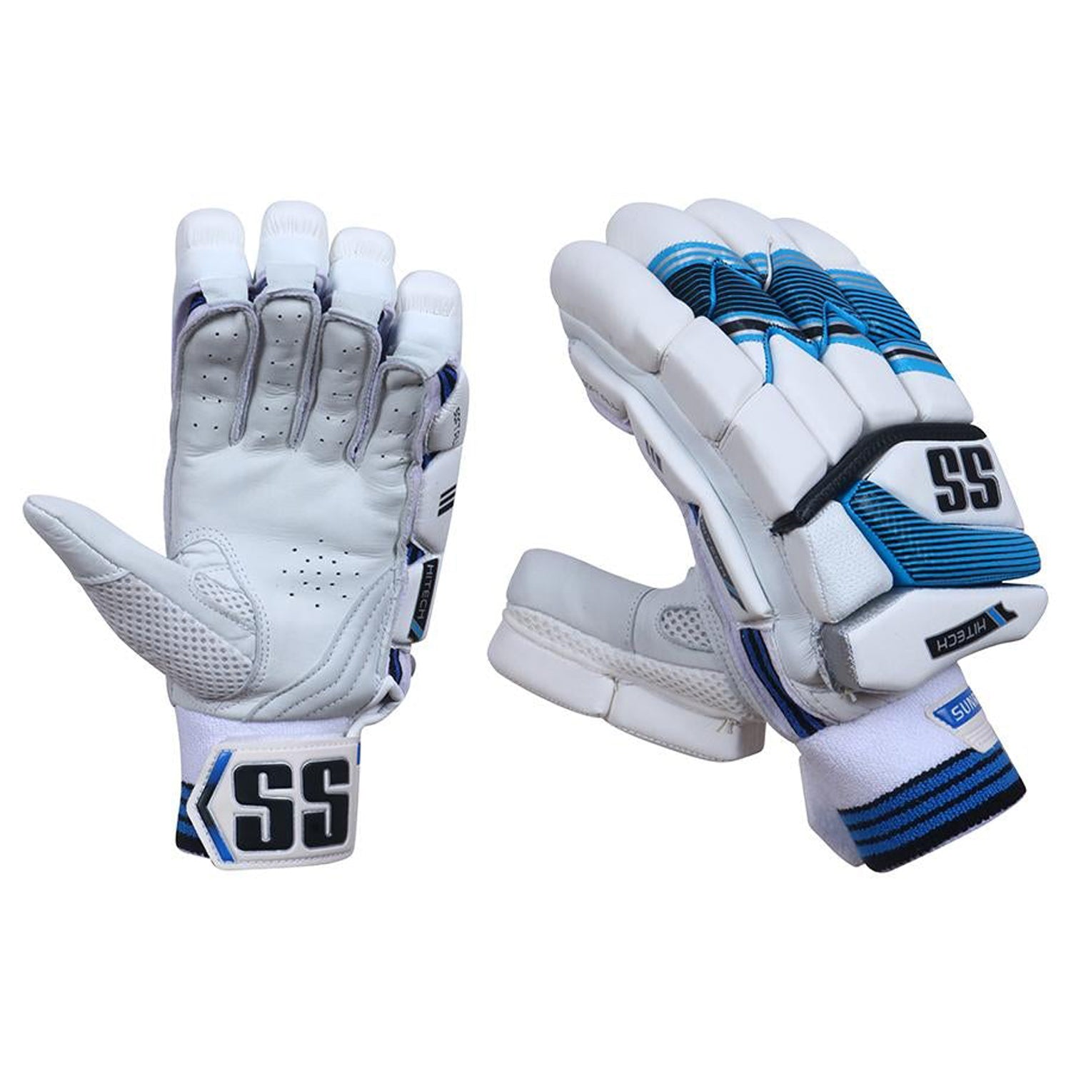 SS Hi-Tech RH Batting Gloves , White/Blue - Best Price online Prokicksports.com