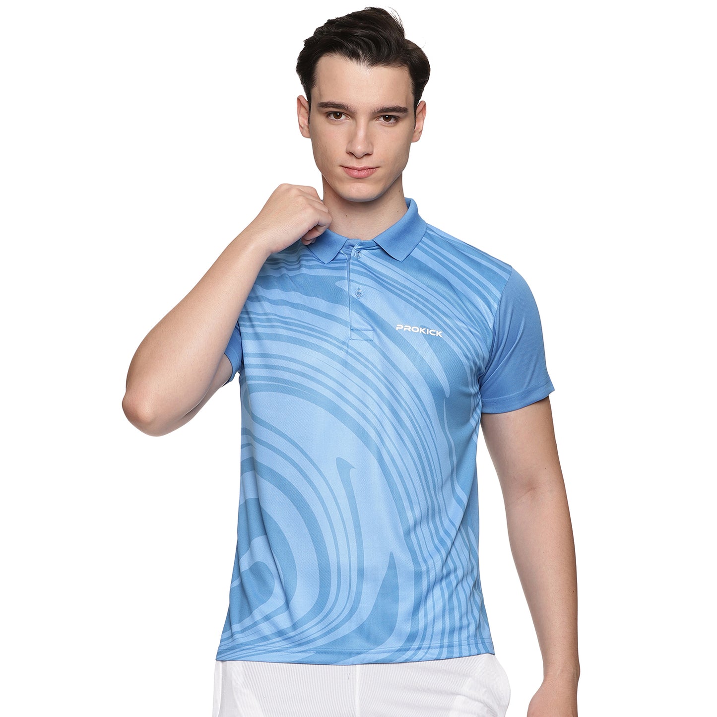 Prokick Sublimation Polo Neck Half Sleeves Badminton T-Shirt - Best Price online Prokicksports.com