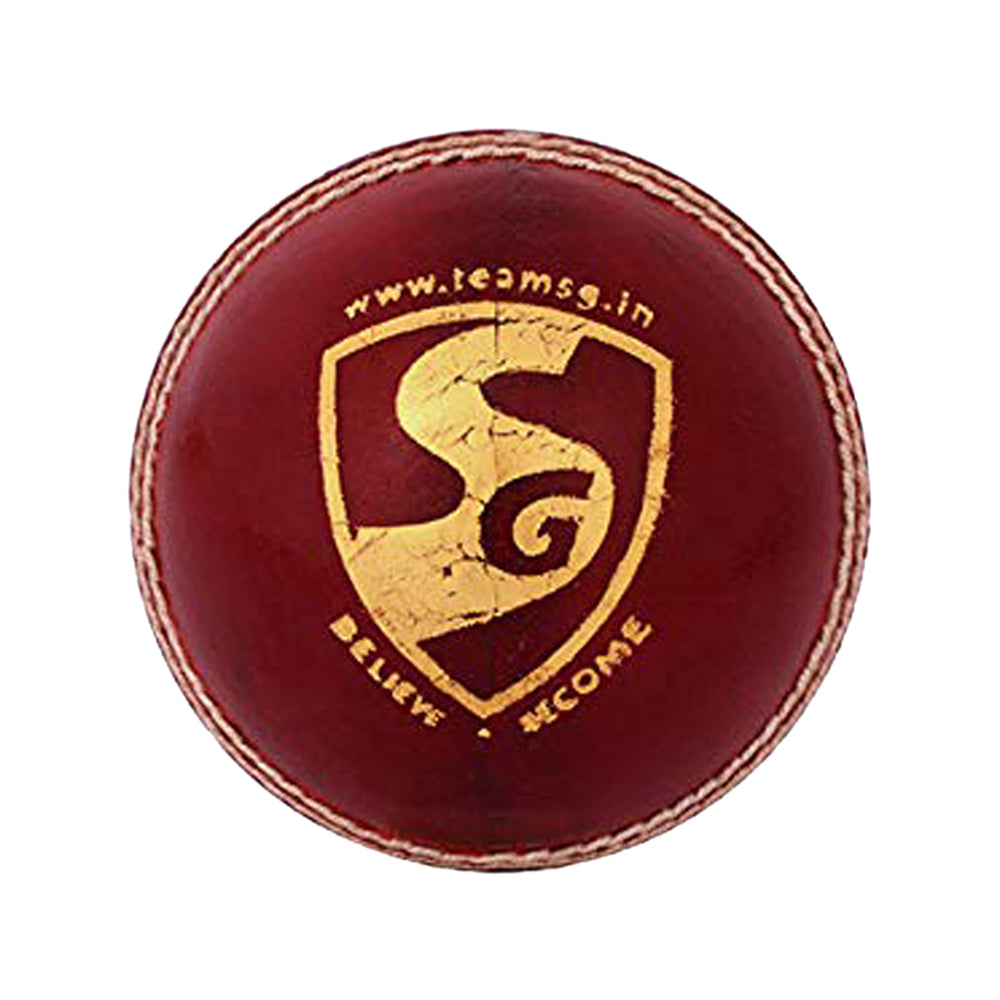 SG League Red Leather Cricket Ball for Professional Matches & Practice – Hand-Stitched, Four-Piece Durable Ball for Swing & Spin (1 PC) - Best Price online Prokicksports.com