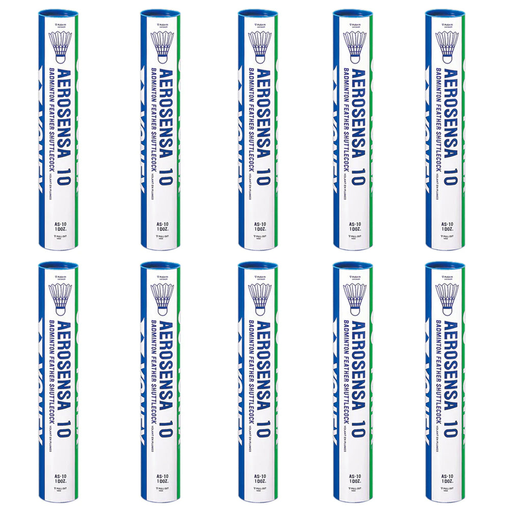 Yonex Aerosensa 10 Badminton Feather Shuttlecock – 12 Pieces (Pack of 10) - Best Price online Prokicksports.com