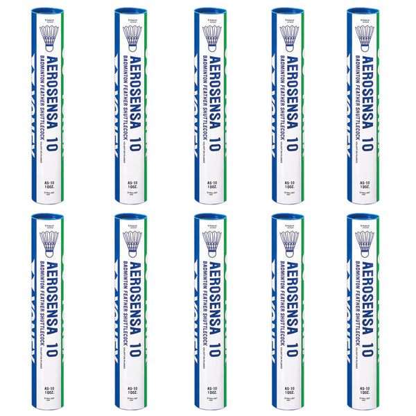Yonex Aerosensa 10 Badminton Feather Shuttlecock – 12 Pieces (Pack of 10)
