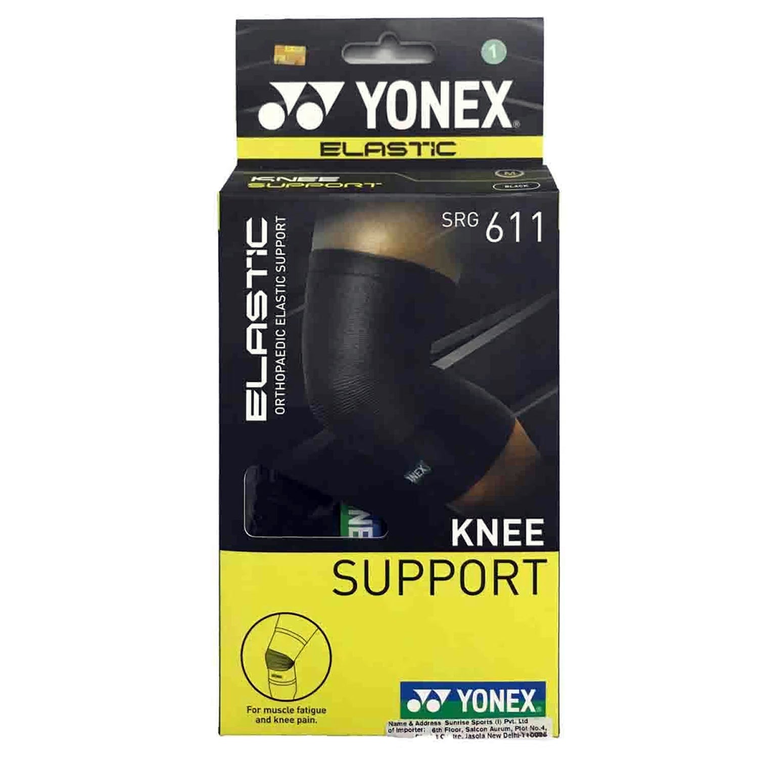 Yonex SRG 611 Knee Support, Black - Best Price online Prokicksports.com
