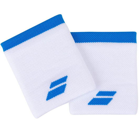 Babolat Logo Jumbo WristBand, White/Blue Aster - Best Price online Prokicksports.com