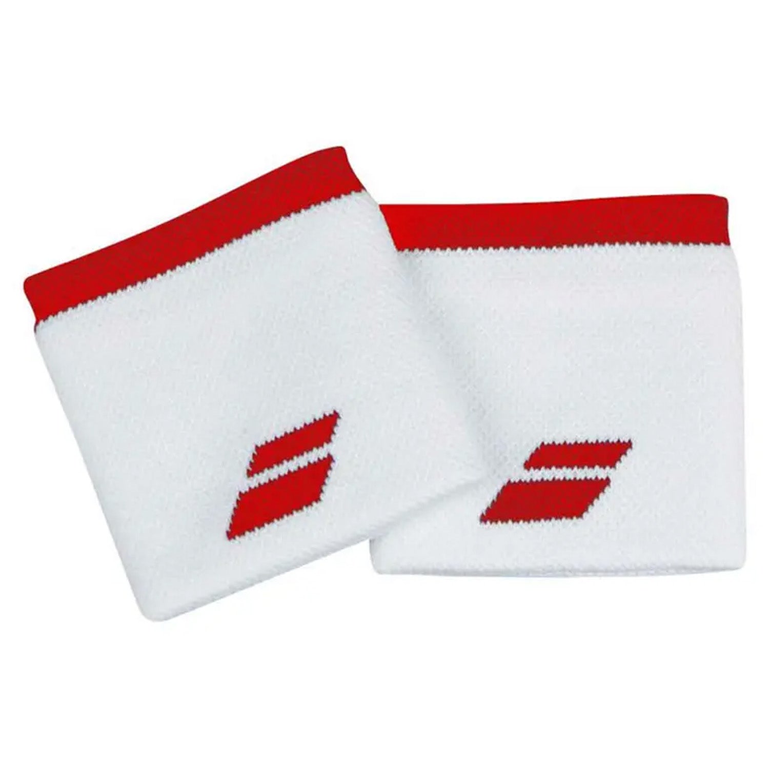 Babolat Logo WristBand, White/Tamato Red - Best Price online Prokicksports.com