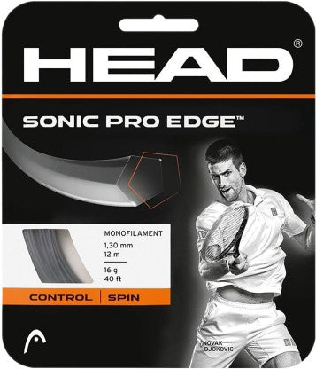 HEAD Sonic Pro Edge Tennis String 16L (Black) - Best Price online Prokicksports.com