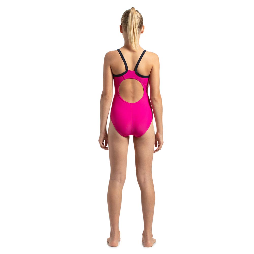 Speedo Thinstrap Muscleback One-Piece for Girls (Color: Electric Pink/True Navy) - Best Price online Prokicksports.com