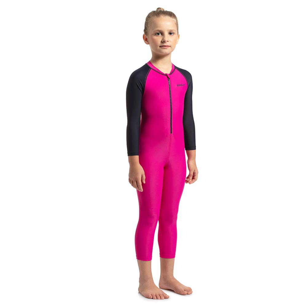 Speedo Color Block All in One Suit for Tots(Color: Electric Pink/True Navy) - Best Price online Prokicksports.com