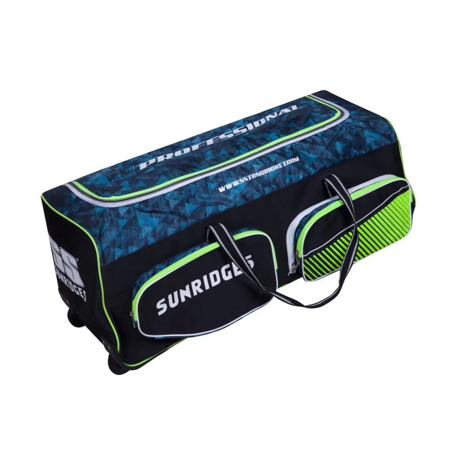 SS Professional Wheel Cricket Kit Bag , Black/Lime - Best Price online Prokicksports.com
