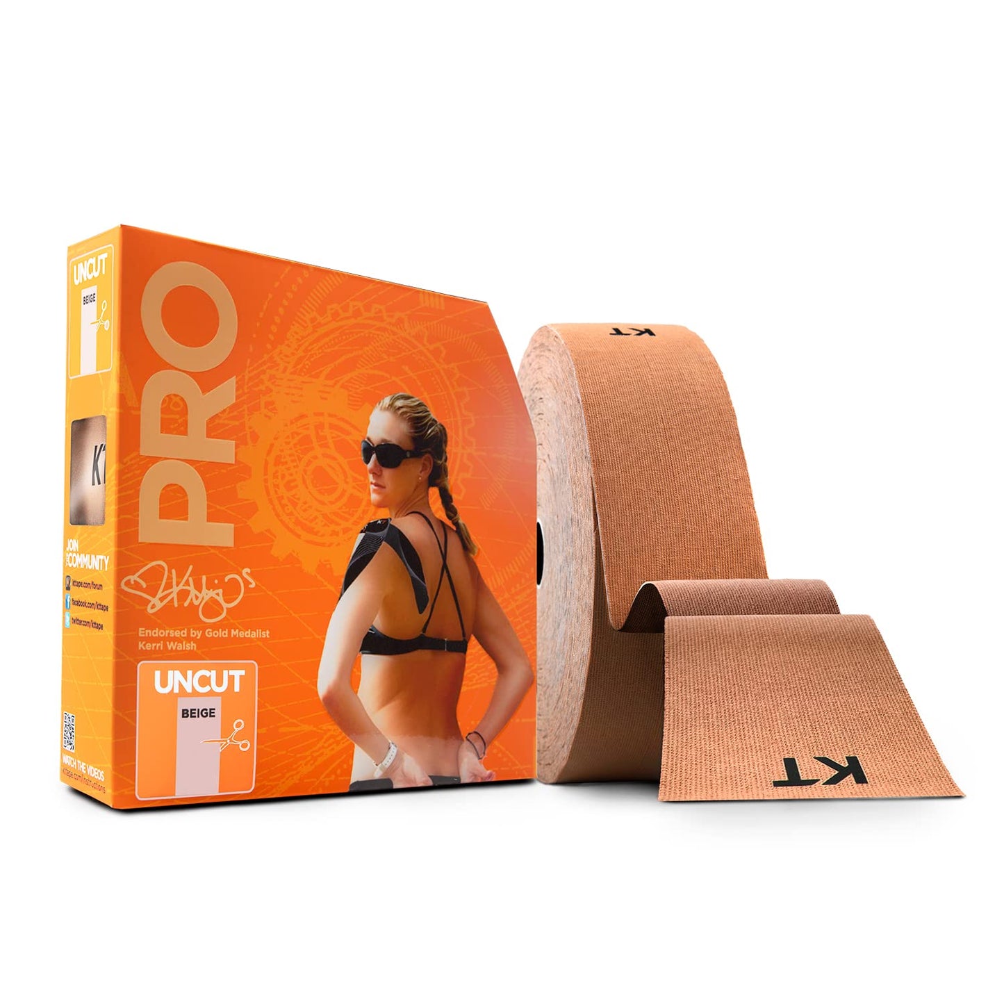 Li-Ning Pro Jumbo KT Tape Roll Uncut(125 Feet) - Stealth Beige - Best Price online Prokicksports.com