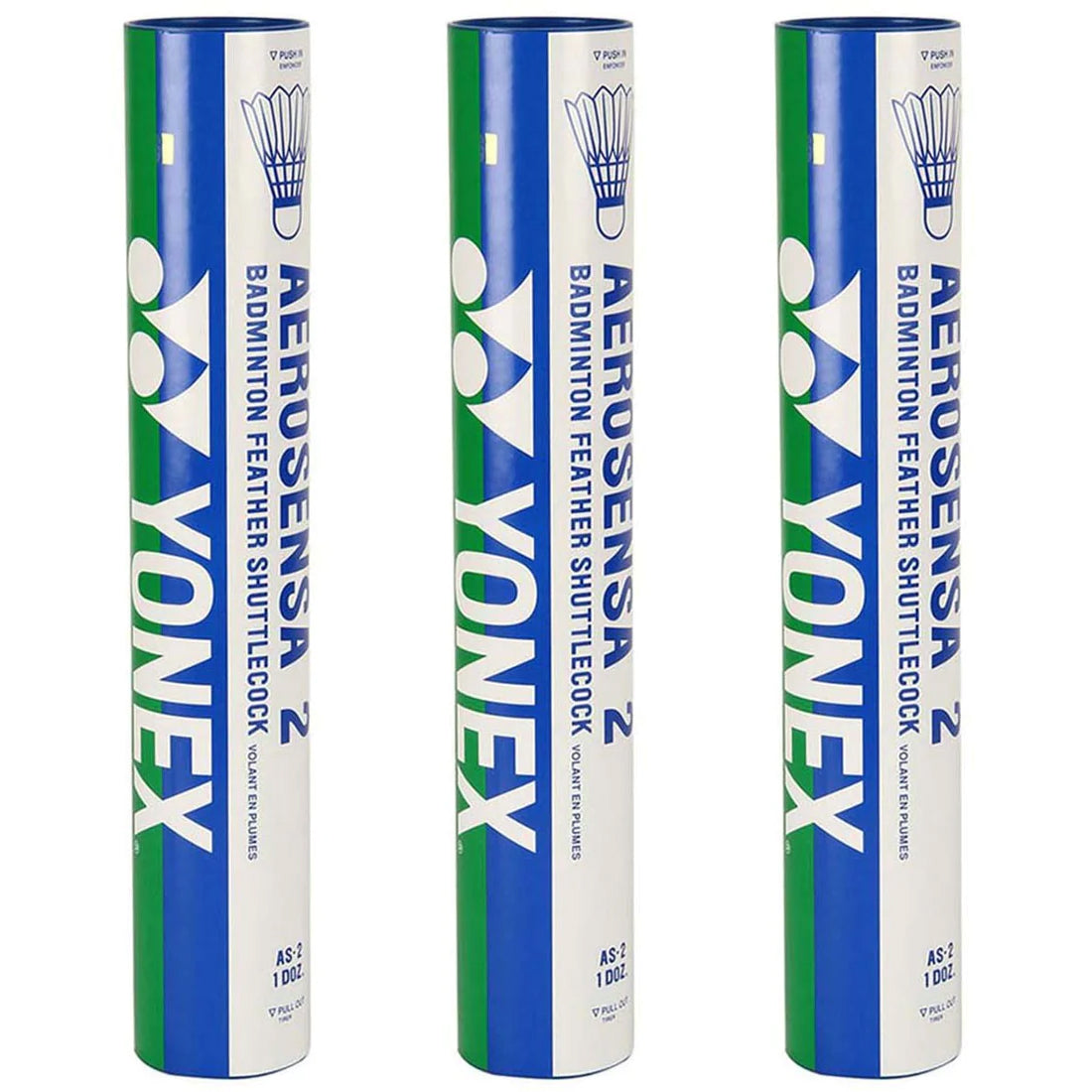 Yonex Aerosensa 2 Badminton Feather Shuttlecock (3 Cans) - Best Price online Prokicksports.com