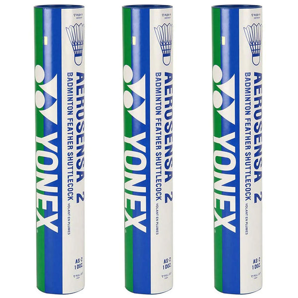 Yonex Aerosensa 2 Badminton Feather Shuttlecock – 12 Pieces (Pack of 3)