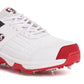 SG Savage Spikes 1.0 Cricket Shoe, White/Red/Grey - Best Price online Prokicksports.com