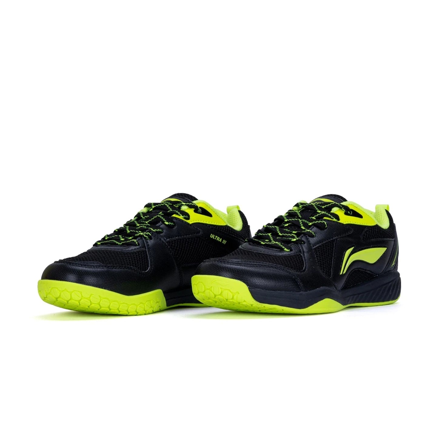 Li-Ning Ultra III Non Marking Badminton Shoe, Black/Lime - Best Price online Prokicksports.com