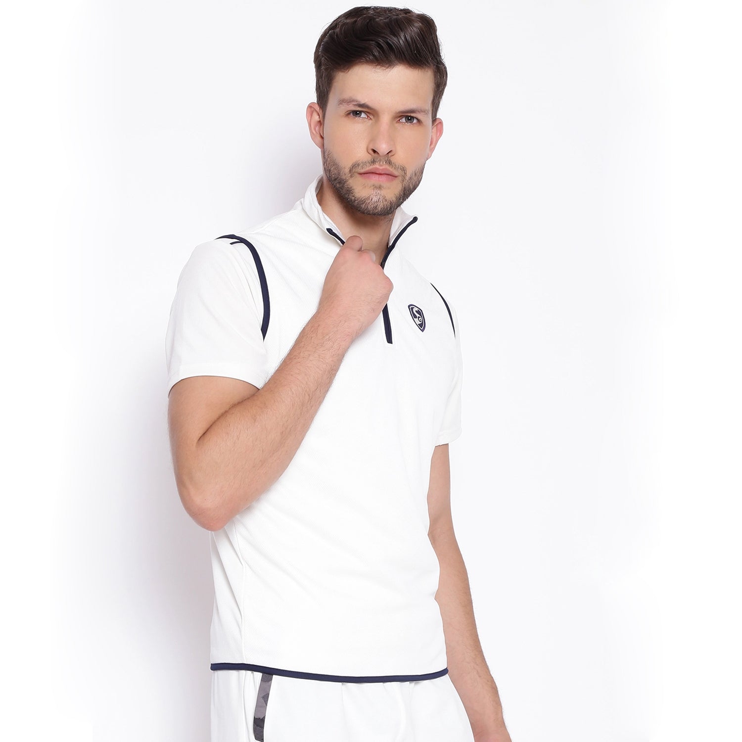 SG Icon Sleeveless Cricket Sweater (White) - Best Price online Prokicksports.com