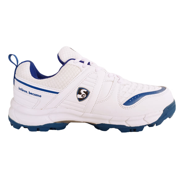 SG Steadler 6.0 Cricket Shoe, White/Royal Blue