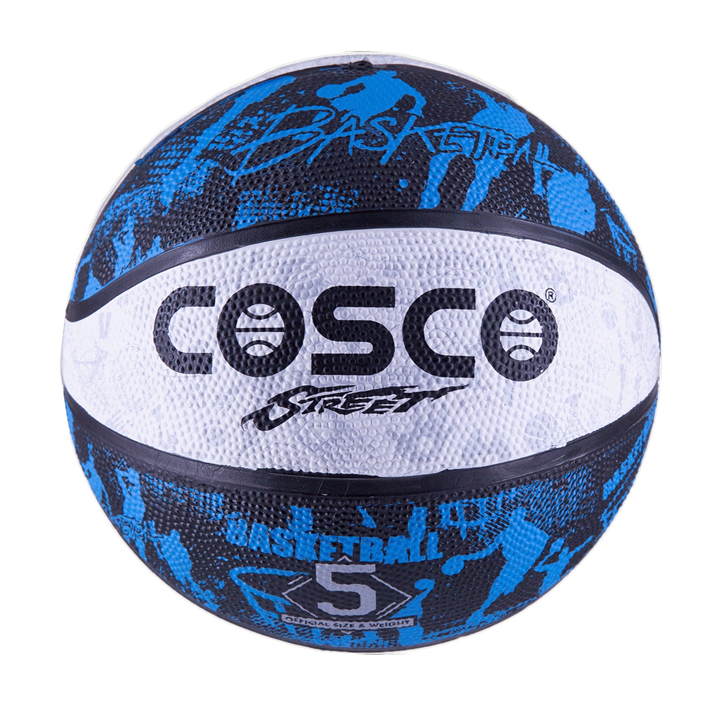 Cosco Street Basketball, Size 5 (Blue/Black/White) - Best Price online Prokicksports.com