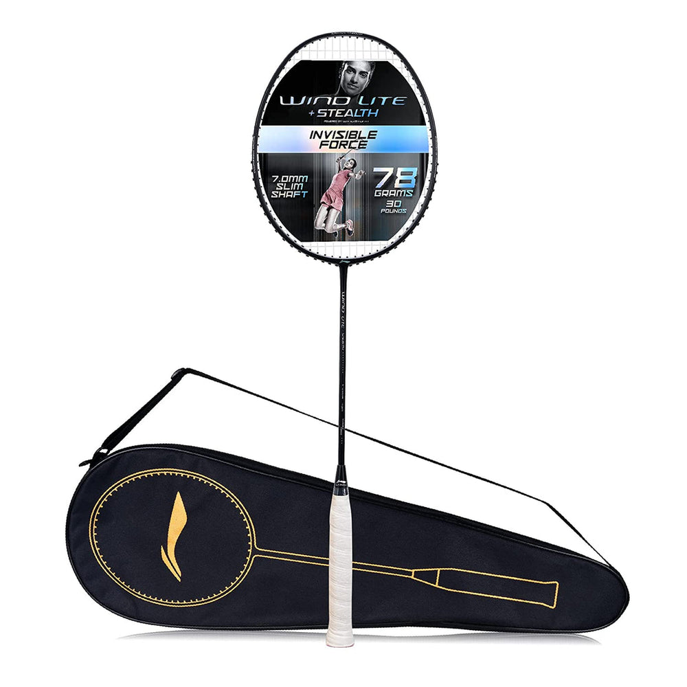 Li-Ning Wind Lite Stealth Strung Badminton Racket - 78 Grams - Best Price online Prokicksports.com