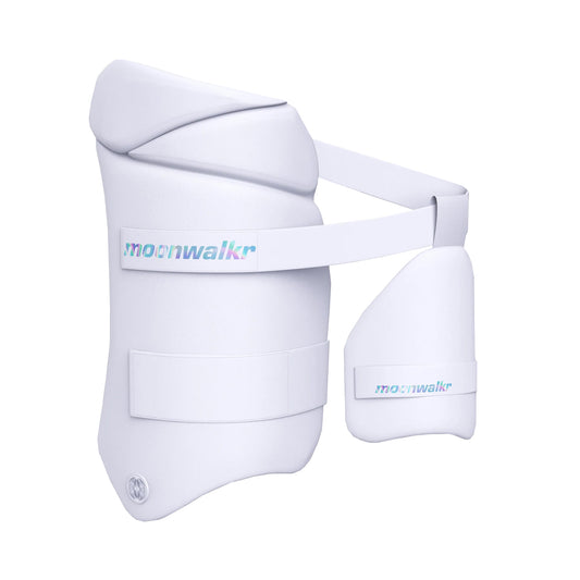 Moonwalkr Left Hand Combo Thigh Guard 2.0 - White - Best Price online Prokicksports.com