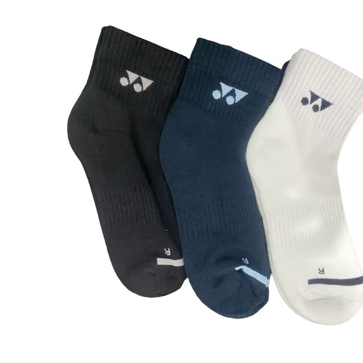 Yonex SKS SIS 2160A Ankle Socks, 3 Pair - White/Navy/Black - Best Price online Prokicksports.com