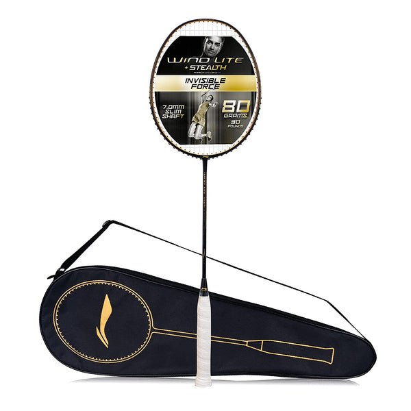 Li-Ning Wind Lite Stealth Strung Badminton Racket - 80 Grams