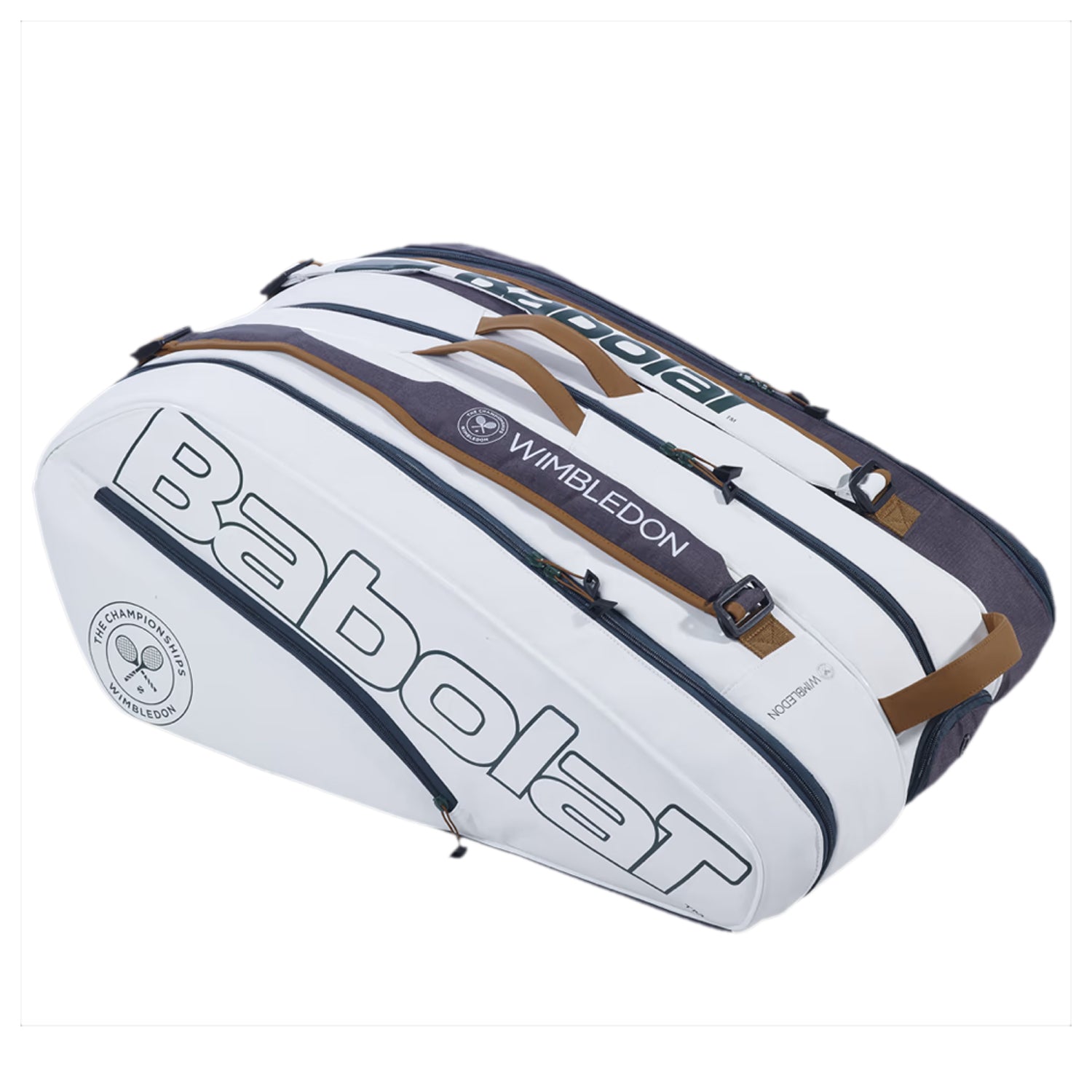 Babolat RH12 Pure Wimbledon Tennis Kitbag, White/Grey - Best Price online Prokicksports.com