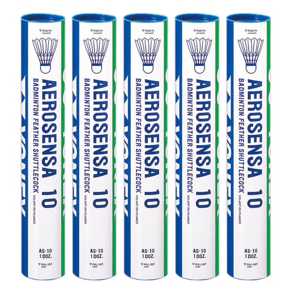 Yonex Aerosensa 10 Feather Shuttlecock, 5 Cans Prokicksports