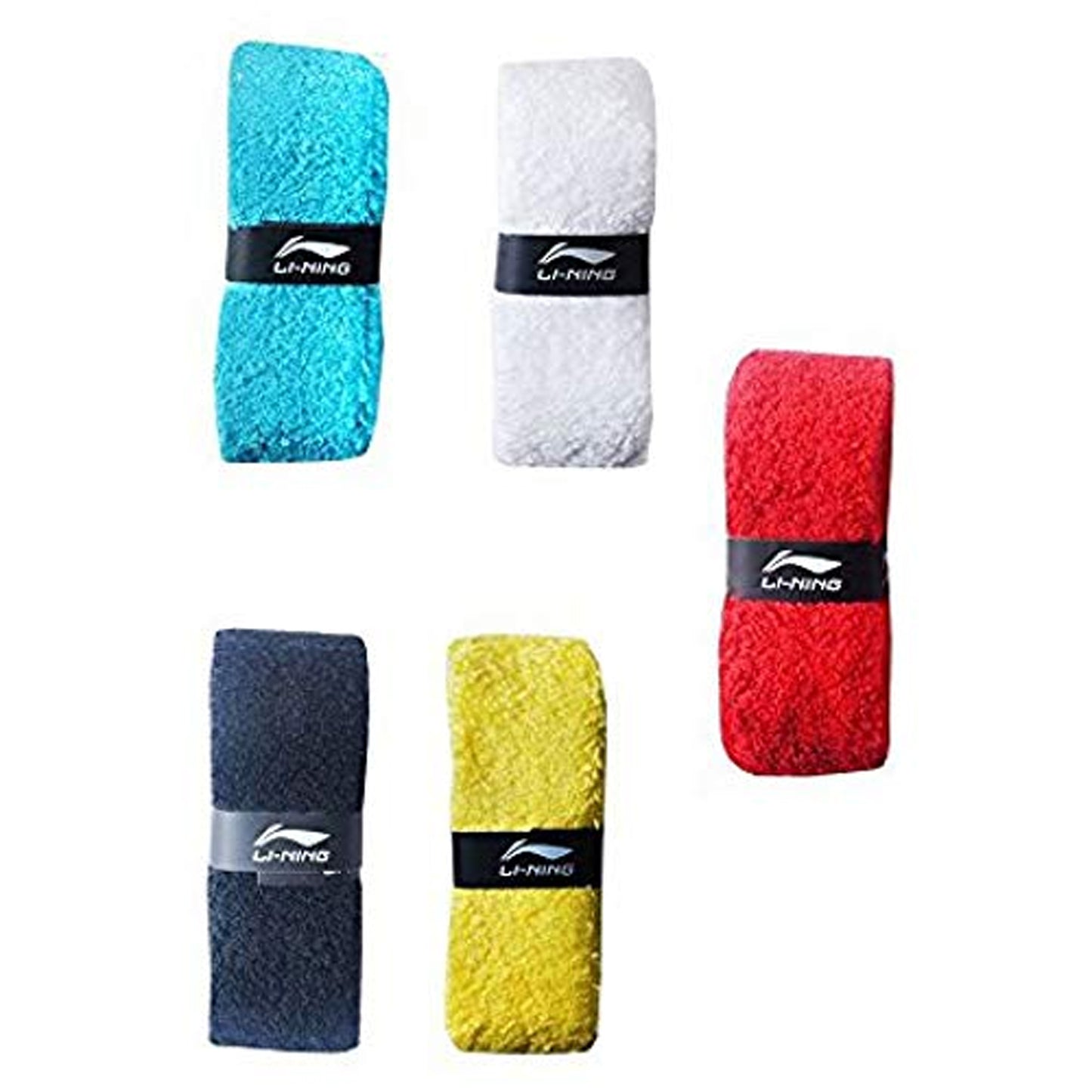Li-Ning GC001 Towel Grip Badminton Racket Grips, Pack of 5 - Assorted Colors - Best Price online Prokicksports.com